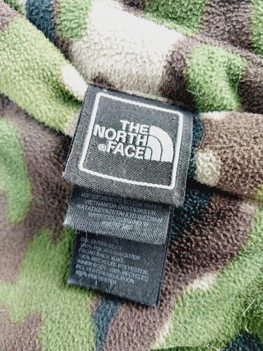 The North Face Boys Reversible True False Jacket Fleece Camo Size M 10/12 - Picture 6 of 12