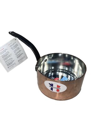 BAUMALU Copper Cuivres de France 5.5  French Sauce Pot With Cast Iron Handle New