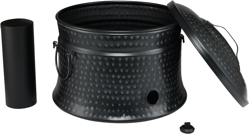 BIRDROCK HOME Water Hose Holder Pot with Lid 200Ft Garden Hose