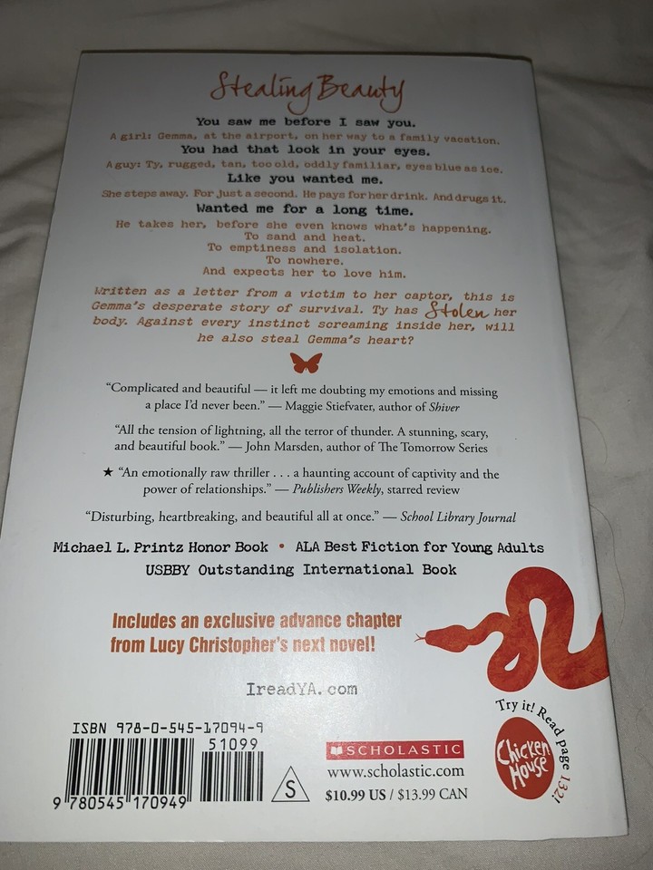 Stolen By Lucy Christopher Large Paperback No Writing Notexlibrary NEW!