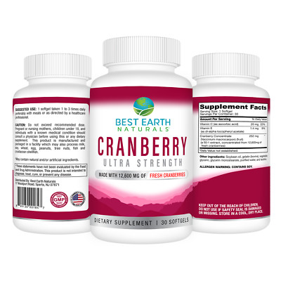 Cranberry Concentrate by Best Earth Naturals 12,600mg - UTI & Bladder Pills