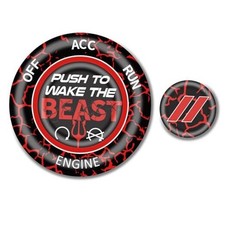 Push Start Button Cover for Dodge Challenger Charger Durango Ram 1500 Red