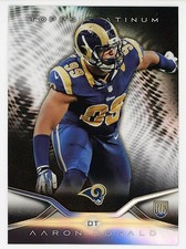 2014 -AARON DONALD- Topps Platinum BLACK REFRACTOR Rookie Football Card - RC