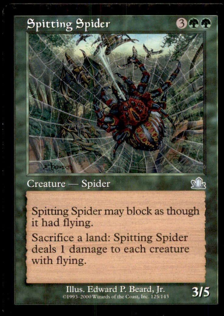 Spitting Spider LP Light Play Prophecy MTG [10435]