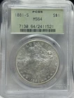 1881 S PCGS MS64 Morgan Silver Dollar $1 US Mint 1881-S MS-64 Great Luster! OGH