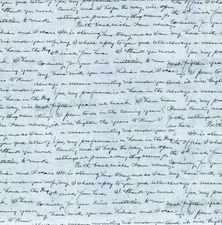 Free Spirit - Palette Blue By Tim Holtz - Script - Blue, Fabric by the Yard