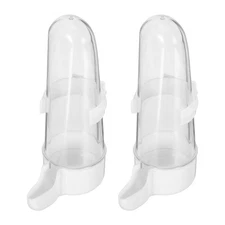 2 Pcs Automatic Bird Watering Device Parrot Feeder Food Container