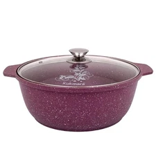 Cooking Pot Aluminum Dutch Oven Pot with Glass Lid 135.26 oz. (4 L) (mystery)...