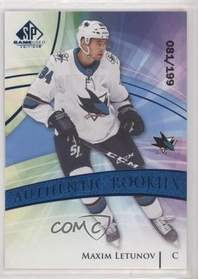 2020 Upper Deck SP Game Used Edition Blue Burst /199 Maxim Letunov Rookie RC 7l6