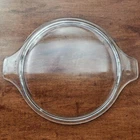 Vintage Pyrex 475-C Clear Glass Casserole Lid Only - Flat Tab Handle
