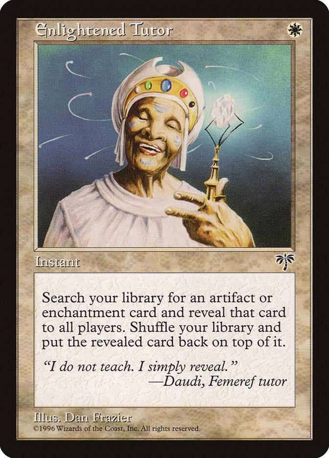 Enlightened Tutor Uncommon Mirage Magic: The Gathering Lightly Played