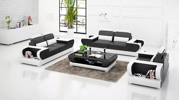 Design Sofagarnitur 321 Sitzer Set Sofa Polster Couchen Couch Modern Luxus Tisch-image