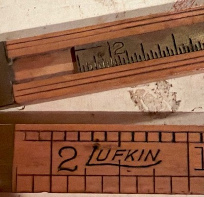 Vintage Lufkin No. 171 (36) Boxwood Extension Caliper Rule 