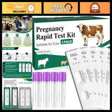5 Pack Bovine Pregnancy Test Kit - Rapid Detection Strips for Dairy Beef Cattl
