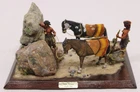 Painted Lead Miniature Soldiers Wargame / Display Native American Figure Group