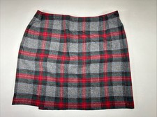 Vintage 80-90s Talbots Plaid Wrap Skirt Size 18