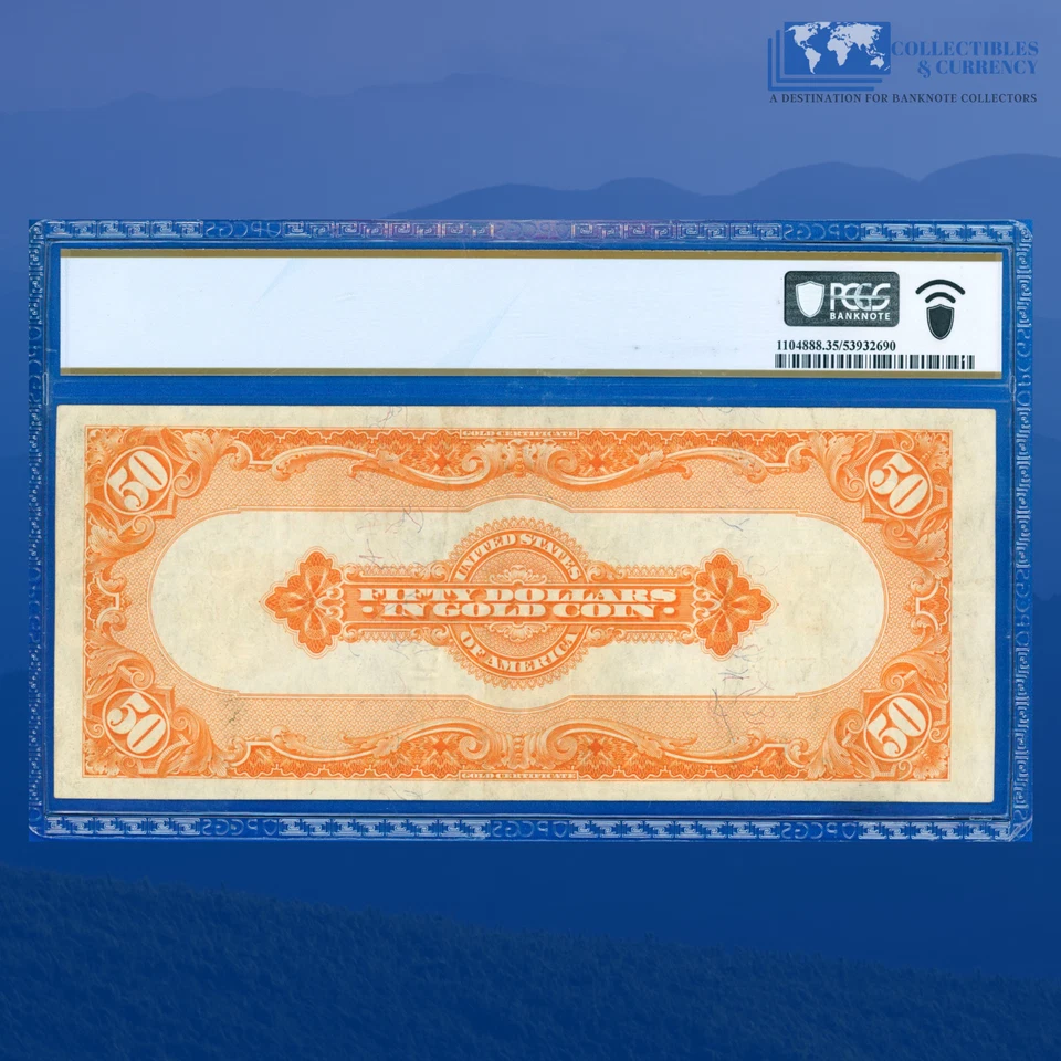 Fr.1200 1922 $50 Fifty Dollars Gold Certificate, PCGS Choice VF 35 #52959 - Image 2 of 3