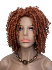 Fashion Synthetic Natural Look Spiral Twist Coily Wig Color Hot Red #130