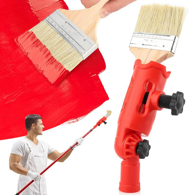 Multi Angle Paint Brush Extender with Brush, Roller Adapter for High Walls