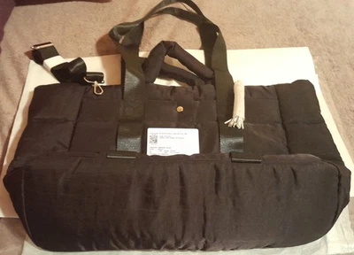 New Gemporia Kimbie Quilted Tote Black Bag with Dalmatian Jasper Bag Charm - Image 1 of 4