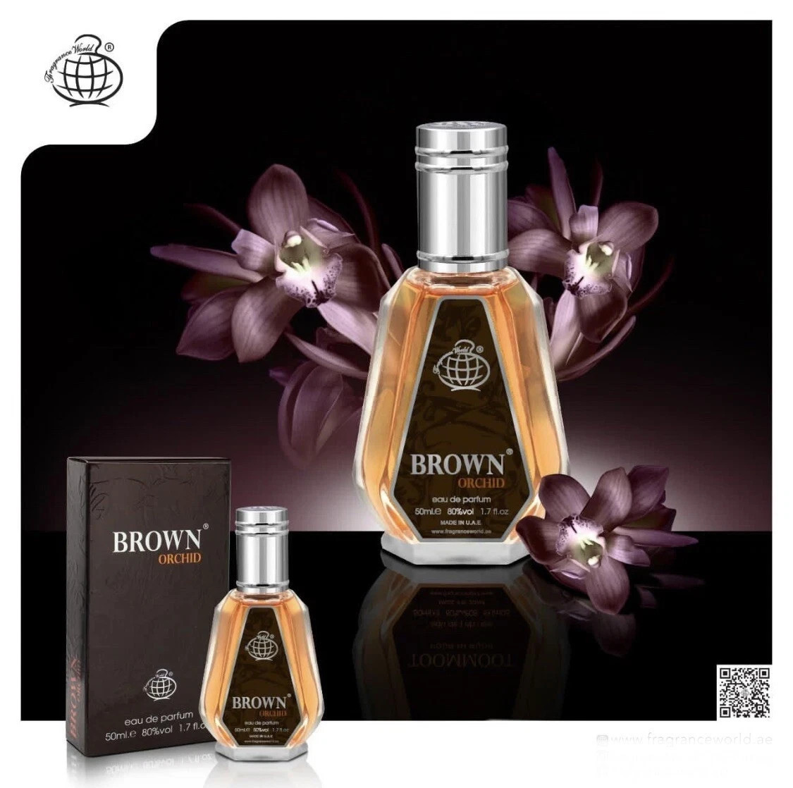 Fragrance World Brown Orchid Oud Eau de Parfum Spray - 50ml-Unisex