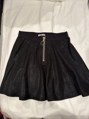 Mia new York Girls Black Sparkle Sueded Skirt