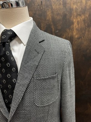 Giorgio Armani Black Label Made in Italy Textured Nailhead Upton