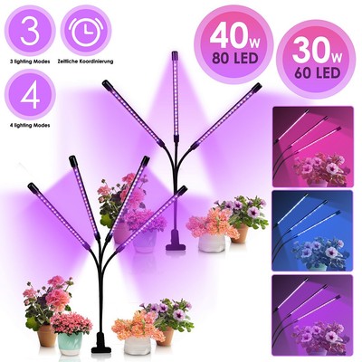 Grow Leuchte Wachstumslampe Indoor LED Pflanzenlampe Veg Flower Vollspektrum