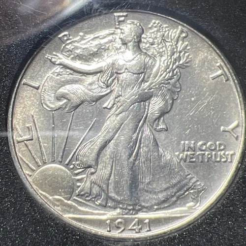 Uncirculated/Slider 1941-S San Francisco Mint Silver Walking Liberty Half Lot#14