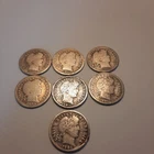 BARBER/LIBERTY HEAD DIMES ,LOT OF 7,1901,1904,1905,1905O,1911(2),1916 NO RESERVE