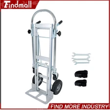 Findmall Aluminum 3 in 1 Hand Truck Convertible Hand Trucks 1000 LBS Capacity