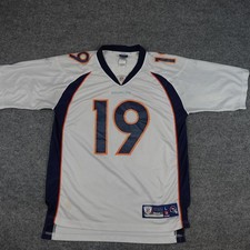 Denver Broncos Jersey Mens Large White NFL Reebok Eddie Royal 19 On Field
