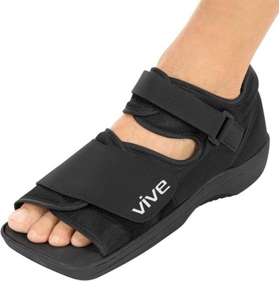 Vive Post Op Shoe, Square Toe, Rocker Sole, (Size: L) Black