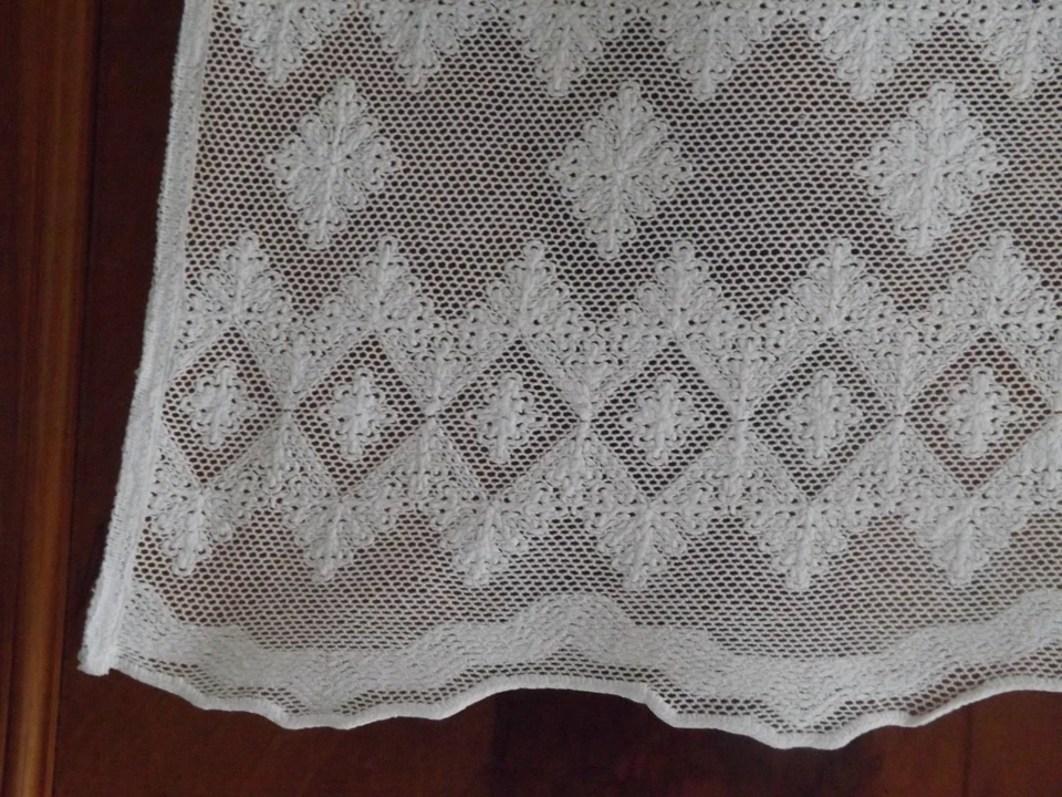 paire de rideaux, 86 cm X 48 cm chaque, ancien - Photo 4/4