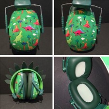 KIDS 3-D SPIKE DINOSAUR NOISE REDUCTION EARMUFFS 25NRR