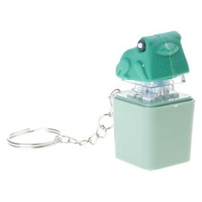 Interactives Frogs Shaped Keychains Stress Reliever Press Button Sound Light Fun
