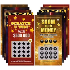 STOYKİS Prank Lottery Tickets and Scratch Off Cards 10 Tickets - Winning $500...