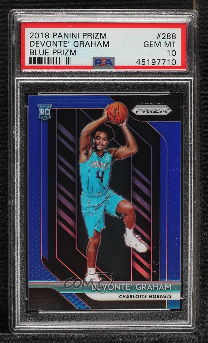 2018 Panini Prizm Blue 47/199 Devonte' Graham #288 PSA 10 GEM MT Rookie RC 1b8