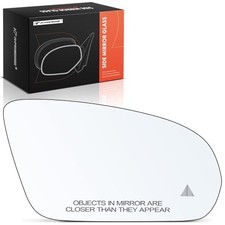 Right Passenger Side Heated Mirror Glass with Backing Plate - Compatible with