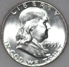 1955-P Franklin Half Dollar Uncirculated 90% Silver As Shown [SN01]