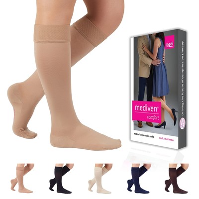Mediven Comfort for Women 30-40 mmHg Compression Stockings, Knee High, Sandst...