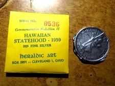Heraldic Art Medal: "HAWAIIAN STATEHOOD-1959" Super Gem BU Original Packaging D8