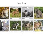 Togo - 2022 Cat Breeds, Cornish Rex, Siamese - 4 Stamp Sheet - Tg220103a