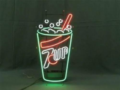 7up セブンアップ ネオンサイン USA VINTAGE 70's 70s 7-UP セブンアップ ヴィンテージ グラス 企業物