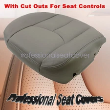 For 03-06 GMC Sierra 1500 2500 3500 Driver Bottom Seat Cover With Cut Outs Gray