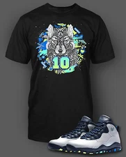 Wolf Graphic Sport Tee Shirt Compliments   J's 10 Rio Shoe Bold Stylish Colors