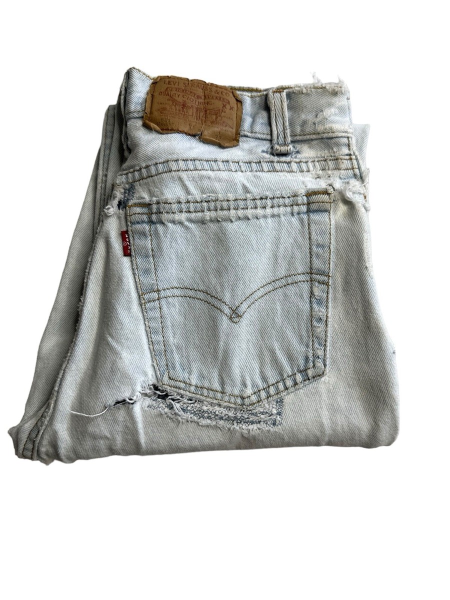 Vintage Levis 501 Student Jeans 24x31 USA Made 90s Distressed 
