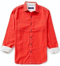 NWT 118 Tommy Bahama Sea Glass Flannel Men's Shirt Fireworks NEW Small