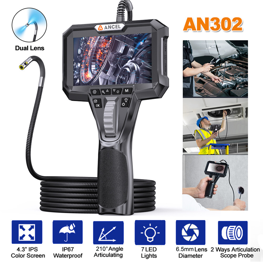 6.5mm Inspection Camera Wireless Articulating Borescope Camera - 1080P ...