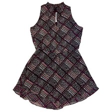 White House Black Market V Neck Sleeveless Dress Size Medium Women's Boho NEW